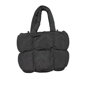 Puffer Chunky Nylon Tote In Black